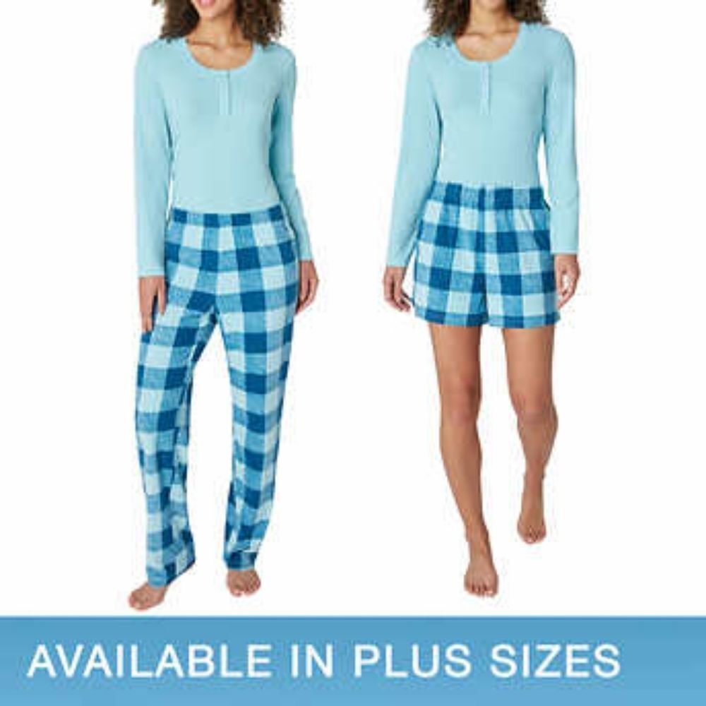 Eddie Bauer Ladies' 3-Piece Waffle Fleece Pajama Set